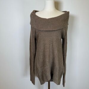 Oasis Cowl Neck Tunic Sweater Oversized Brown Alpaca Blend Women’s Size US 8-10